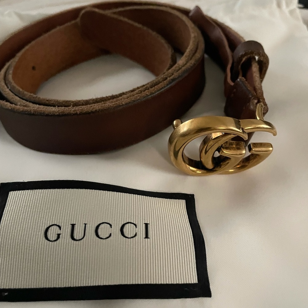 Authentic Thin Gucci belt.